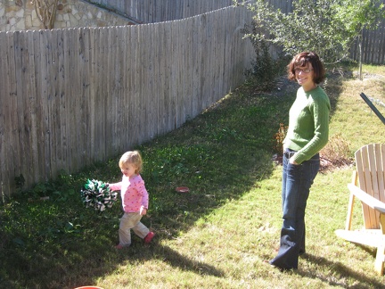 Amelia and Erynn in the backyard1